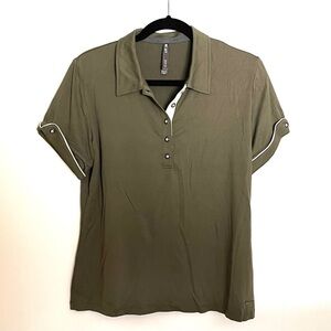 Lija collared Olive Golf top